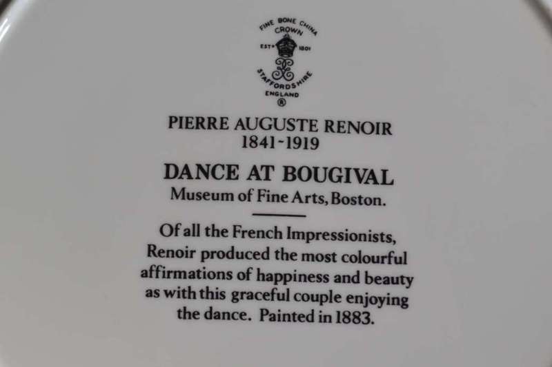 Crown Staffordshire Collectors / Display Plate - Dance at Bougival