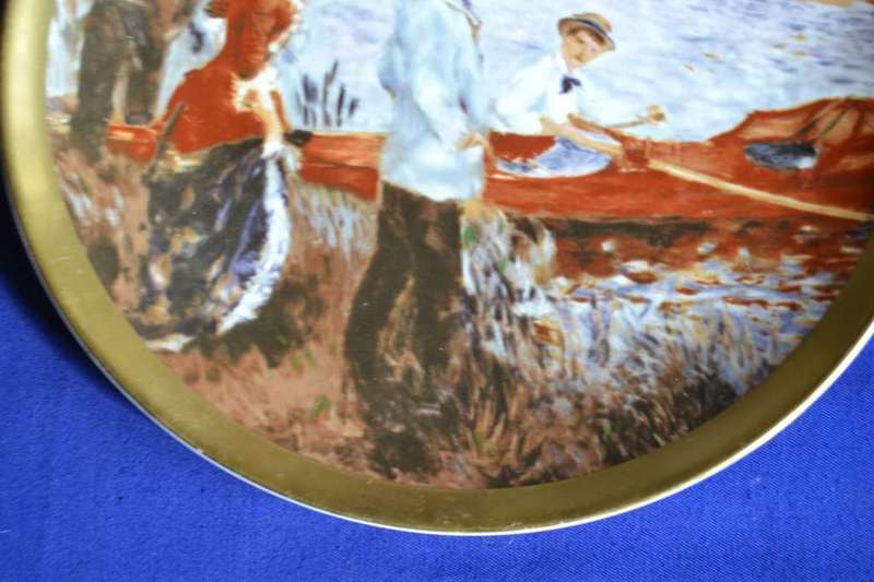 Crown Staffordshire Collectors / Wall Plate - Oarsmen at Chatou