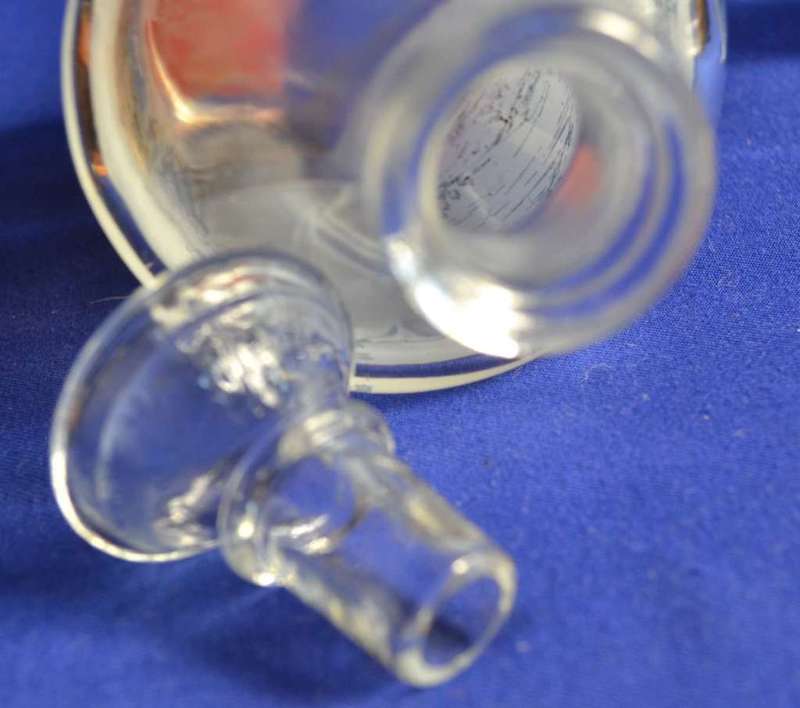 Vintage Luminarc Carafe with Stopper and Two Shot glasses