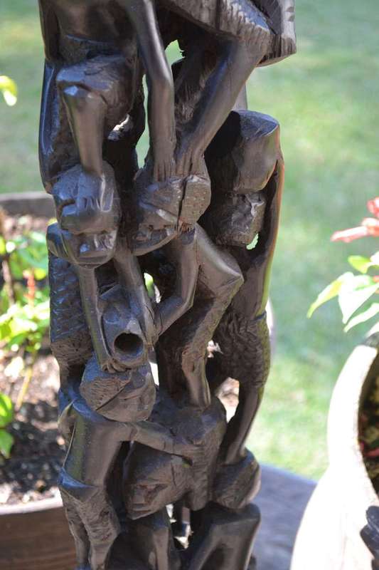 Large Vintage Makonde Tree of Life Carving