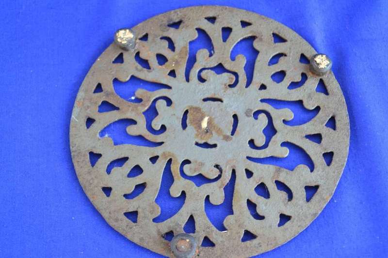 Vintage Brass iron Stand and Cast Iron Pot Trivet