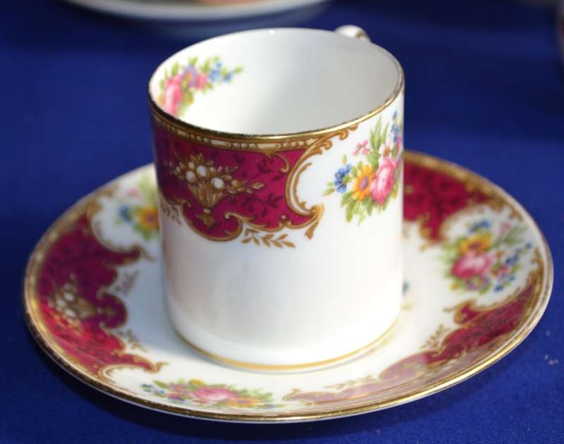 Selection of Vintage English Porcelain Demitasse Duos