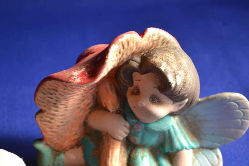 Ceramic Porcelain Fairy and Sleeping Baby Ornament