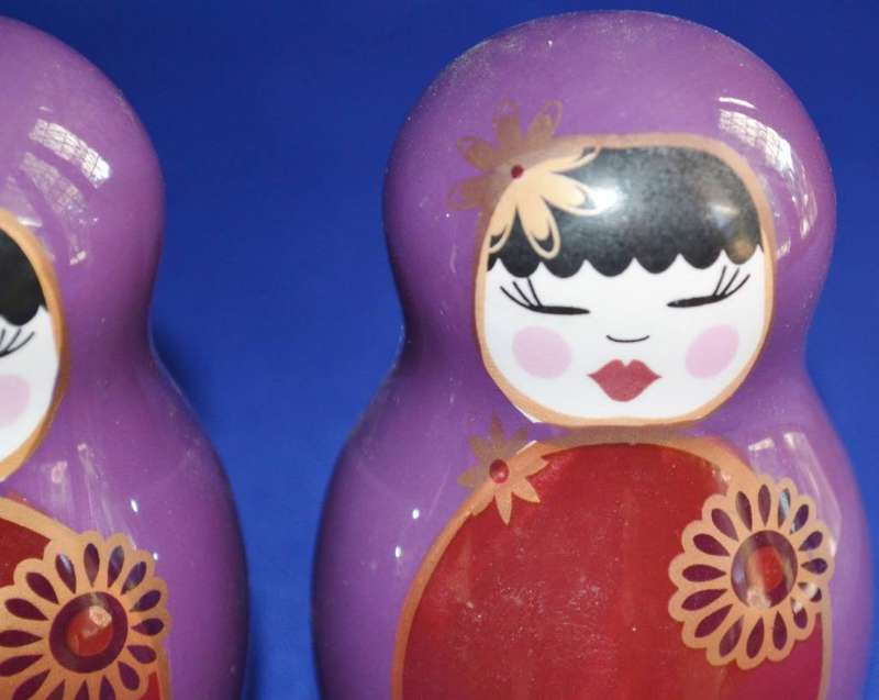 Pair of Porcelain Russian Matryoshka Dolls