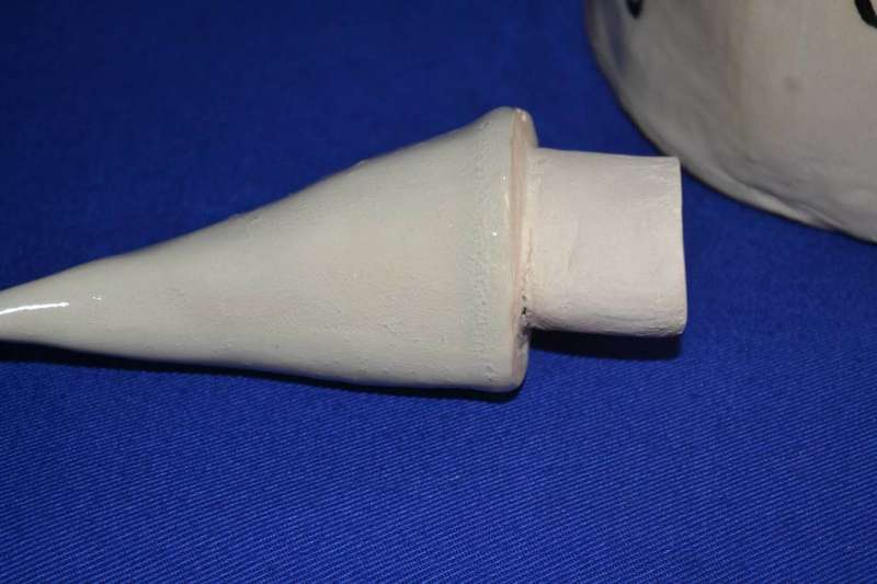 Large Ceramic Rhino Horn Shaped Decanter