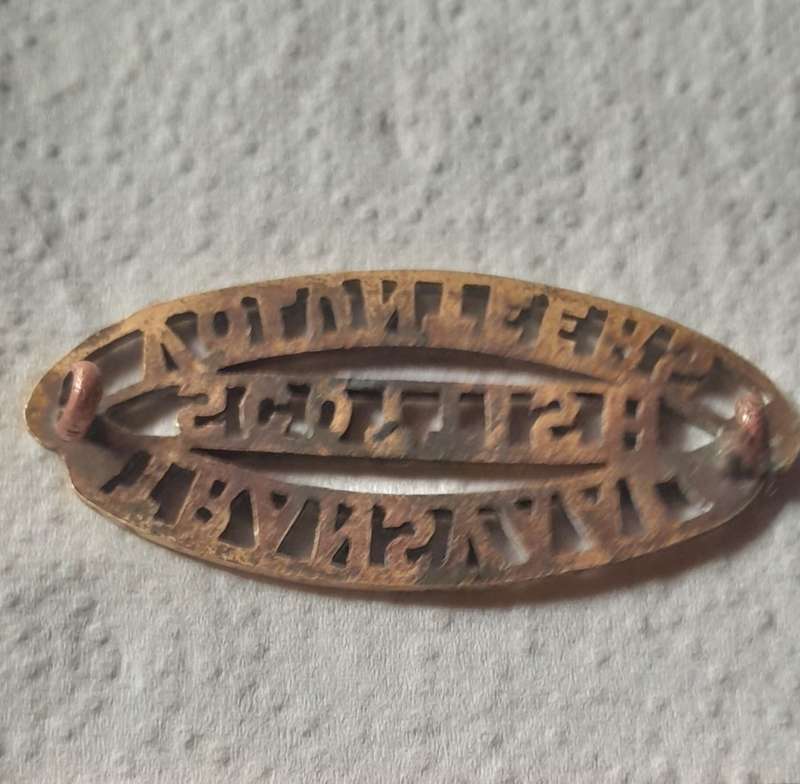 Transvaal Scottish Volunteers one Piece Bronzed Shoulder Title
