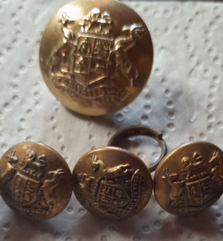 Vintage South African Army Tunic Button