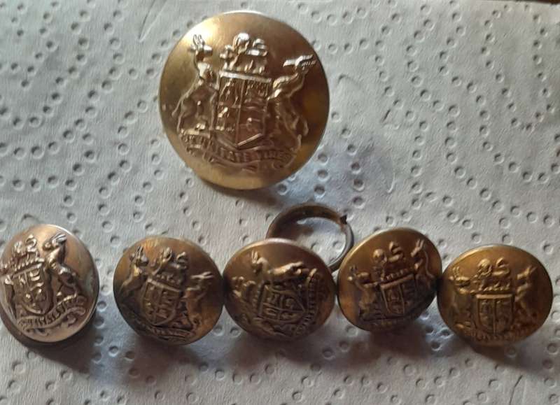 Vintage South African Army Tunic Button