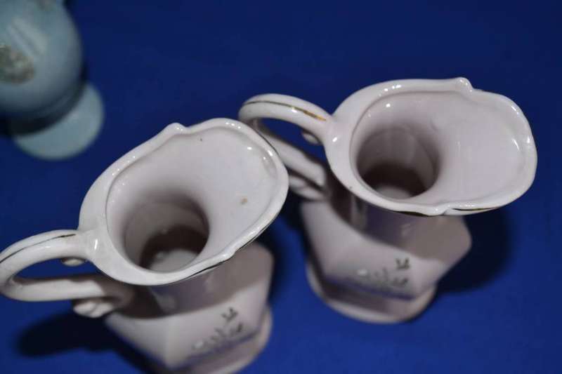 Two Pairs Decorative Porcelain Jugs / Pitchers