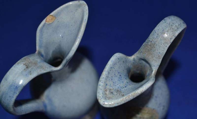 Two Pairs Decorative Porcelain Jugs / Pitchers