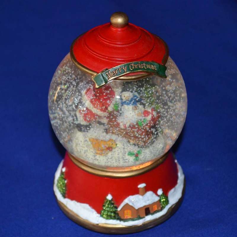 Vintage Christmas Snow and Colour light Globe and Ornaments