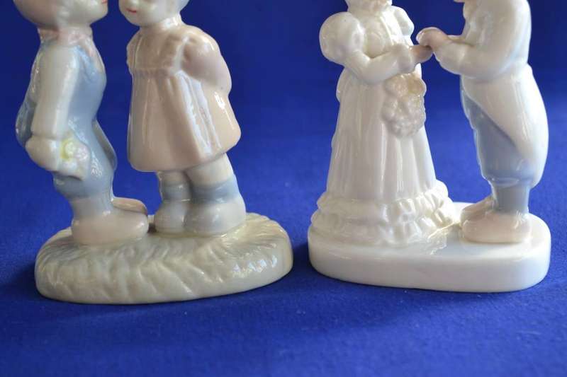 Heritage Porcelain Figurines "First Kiss" and "True Love"