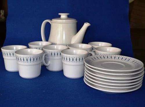 15 pce BLUE COMET PROGRESSION CHINA  COFFEE SET