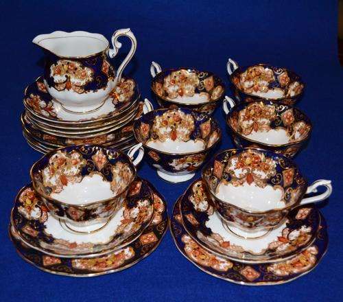 Six Royal Albert "Heirloom" Trios plus Milk Jug