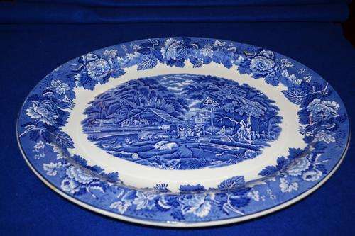 Wood and Sons Blue and White Platter
