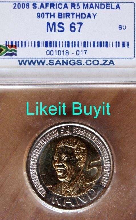 2008 SANGS Mandela 90th Birthday R5 MS 67