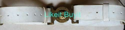 Dieu Et Mon Droit White British Army Ceremonial Belt