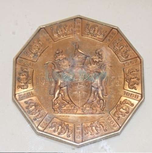 Rhodesia 10th Anniversary Independence Solid Bronze Medallion