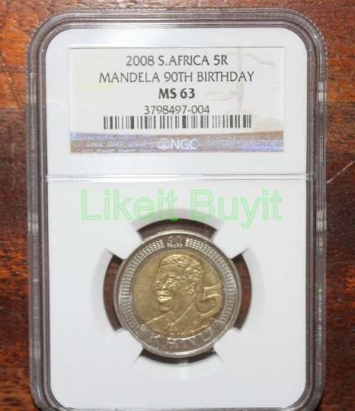 2008 NGC Mandela 90th Birthday R5 MS 63