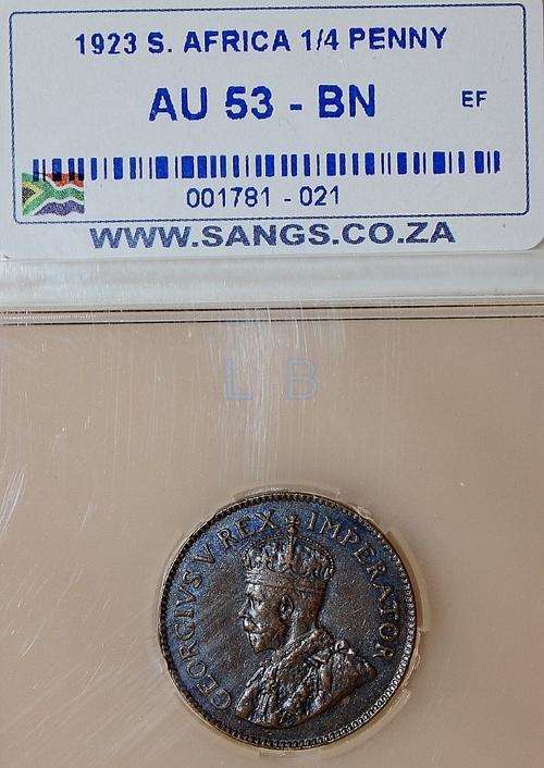 1923 1/4 Penny SANGS AU 53 BN