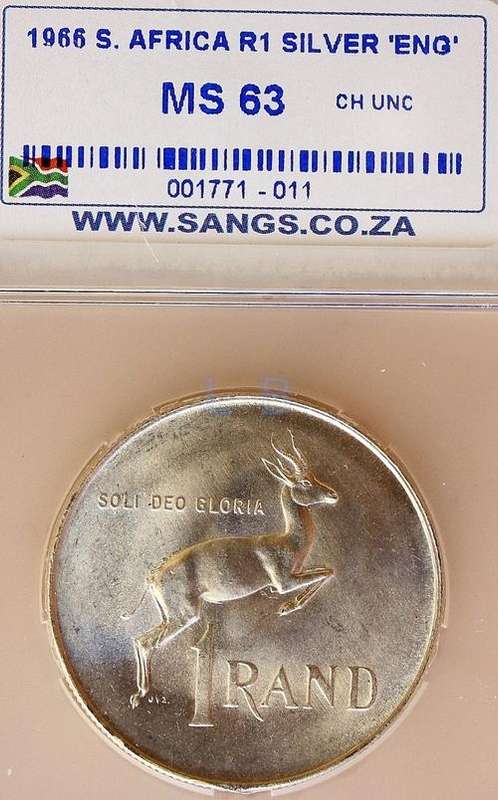 1966 English Silver R1 SANGS MS 63
