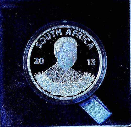 2013 Protea Life of a Legend Mandela Proof Coin in SA Mint Box