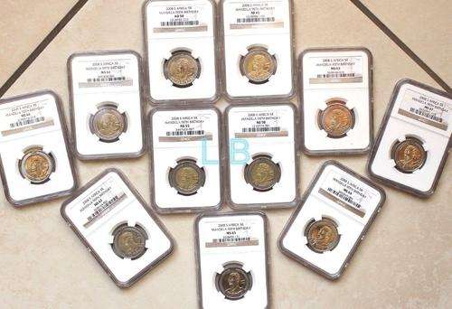 OWN A SET -  2008 Mandela Birthday R5 NGC Graded - Please Read Below