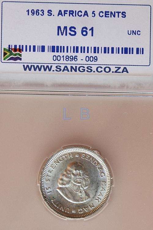1963 SANGS 5 Cents MS 61