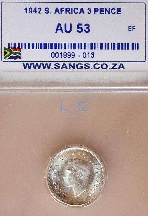 1942 SANGS 3 Pence AU 53