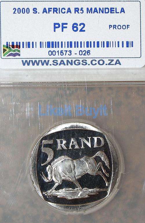 SANGS PF 62 2000 Mandela Smiley R5