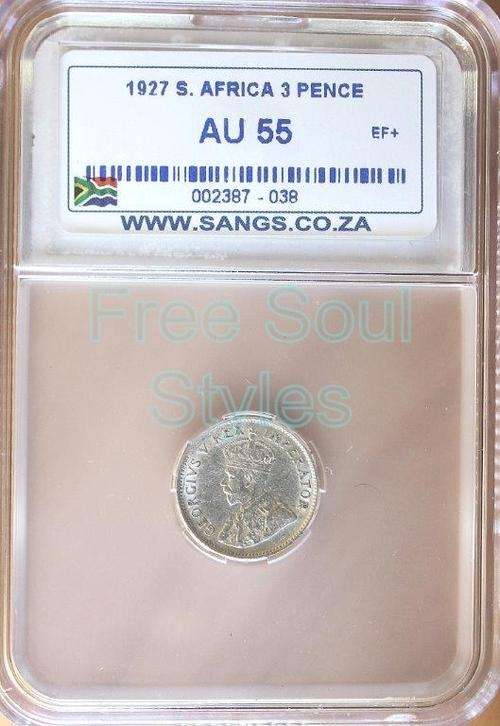 1927 3 Pence SANGS AU55