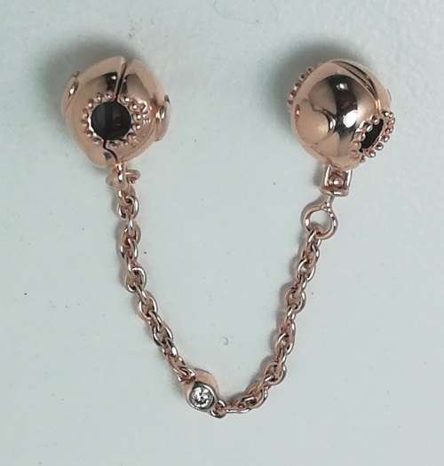Pandora Rose Heart Safety Chain with CZ