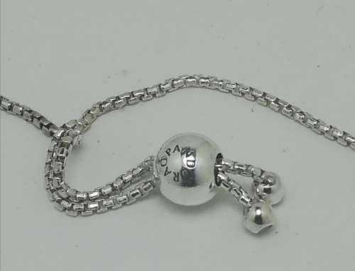 Pandora Sterling Silver Explosions of Love Sliding Bangle Size:2 (17 -21 cm)