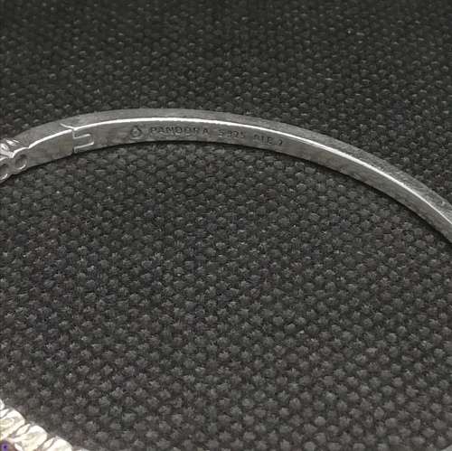 Pandora Sterling Silver Marquise Bangle (Size19 cm)