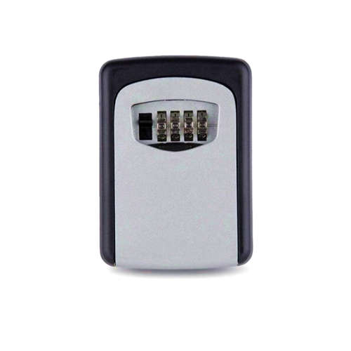 4 Digit Combination Wall Mounted Safe Box For Keys Grey