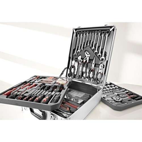 Tool Set 186 Piece Silver Aluminium Storage Case Complete Workshop Kit