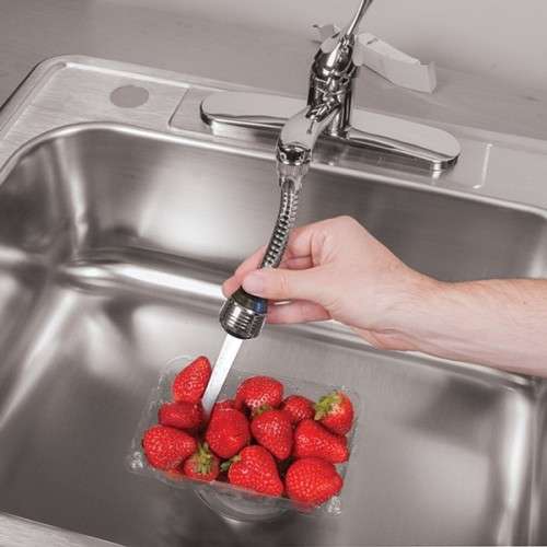 Turbo Flex  Stainless Steel Adjustable 360 Flexible Sink Faucet Extension