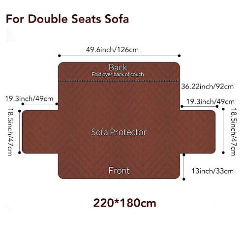 Reversible 2 Seats sofa cover couch cover Pet Protector