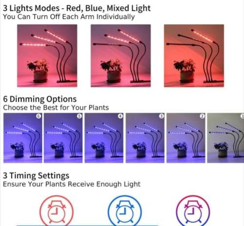 10W USB LED Grow Light Plant Lights for Indoor Plants Full Spectrum