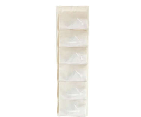 6-Tier Space-Saving Hanging Canvas Shoe Storage Organizer - Beige