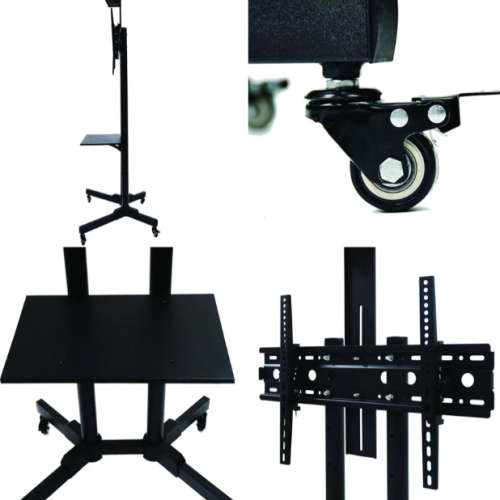 Mobile TV Mount Floor Stand Trolley Cart with Wheels for 32`-70` Screen