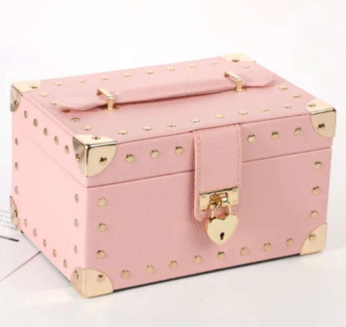 Two-Layer PU Leather Jewellery Box Red