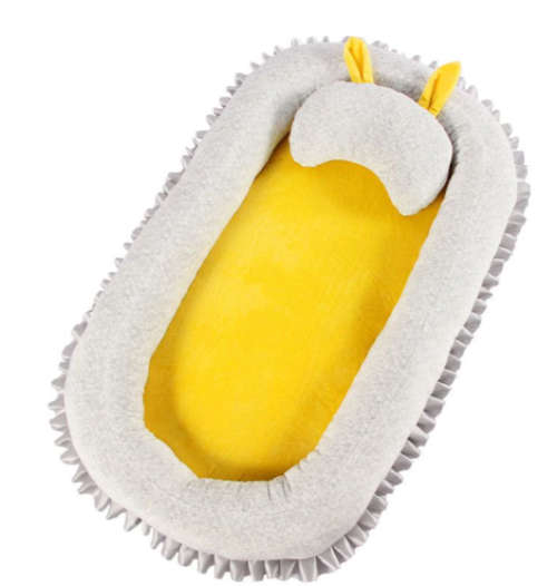 Baby Crib Lounge Bed Light Grey