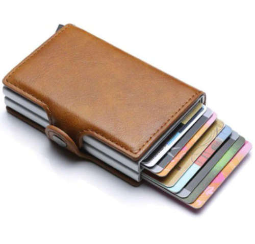 POPHOP Dual Credit Card Pop Up Wallet Black