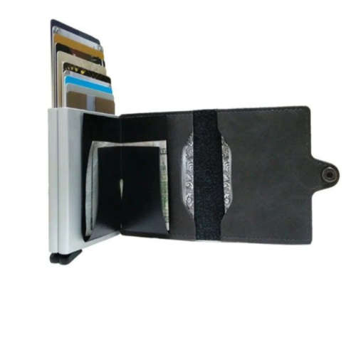POPHOP Dual Credit Card Pop Up Wallet Grey