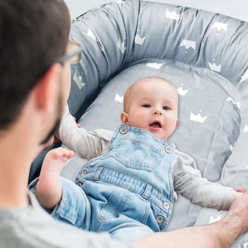 Baby Nest For Crib & Bassinet With Pillow Co-Sleeping For Newborn Lounger Light Coffee