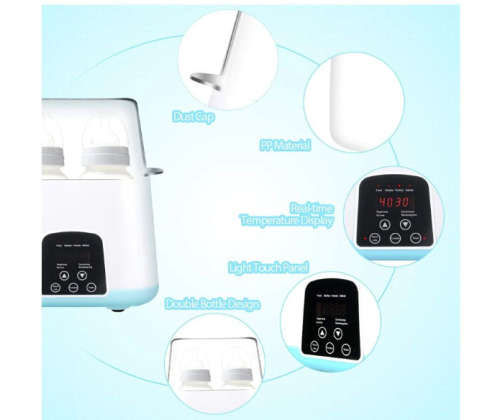 Smart thermostat Double Bottle Baby Food Heater for Breast Milk Or formula