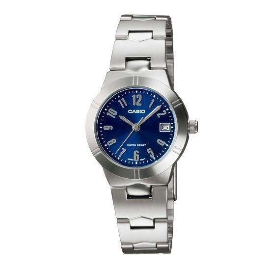 100% Genuine Latest Casio Blue Dial Ladies Date Analog Dress Watch