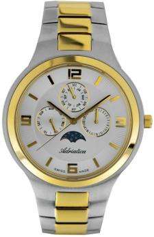 Adriatica Two Tone Moon Fase Swiss Mens Watch