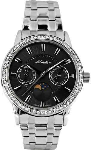 Adriatica Swiss Made Womens Moon Phase Watch